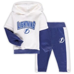 Toddler Tampa Bay Lightning White Blue Hoodie and Pants Set NWT Size 3T
